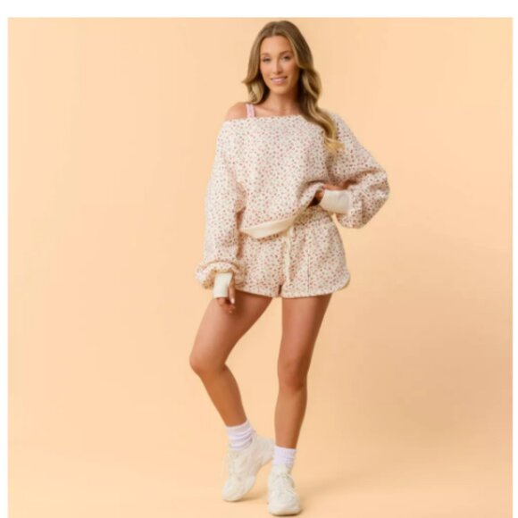 2pc Blogilates Women's Dance Studio Off the Shoulder Sweatshirt & Dress - Medium - Picture 4 of 10